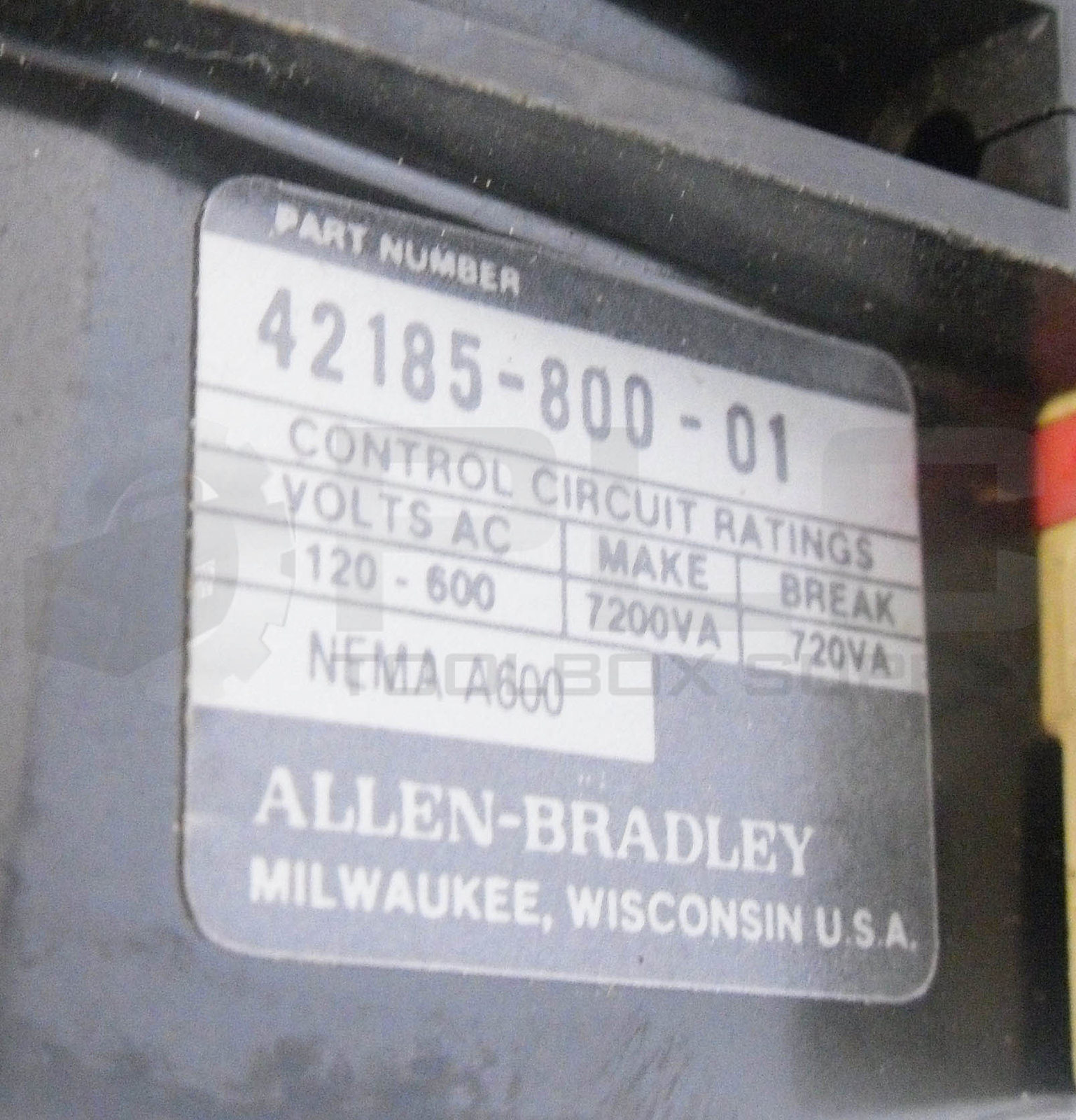ALLEN BRADLEY 509-BOD /B W/ CB236 W/ 42185-800-01 W/ 595-AB /B W/ (3) W52