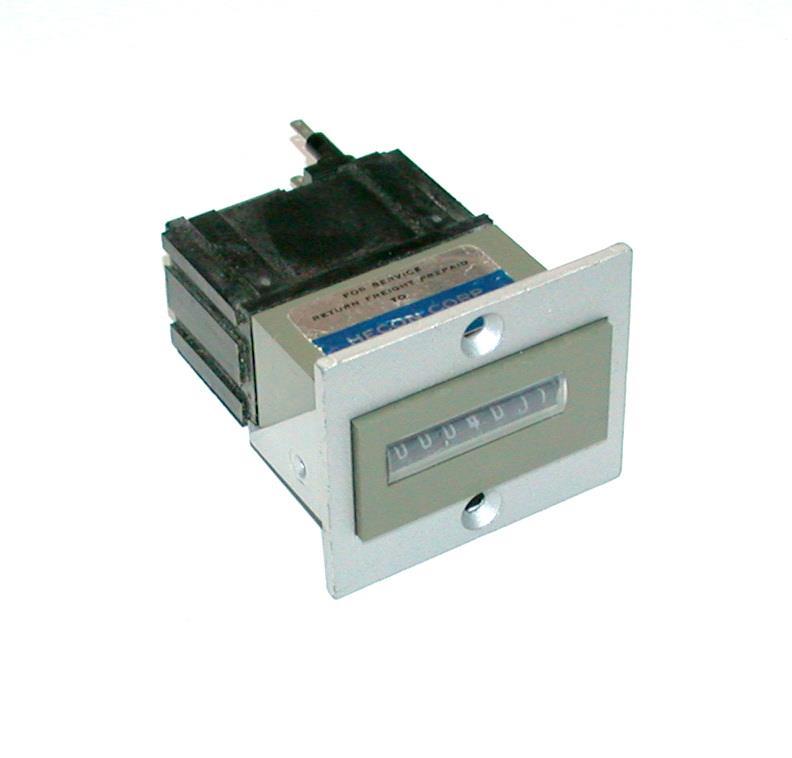 HECON PANEL MOUNT ELECTRIC COUNTER 7-DIGIT 24 VDC 2.7 WATT