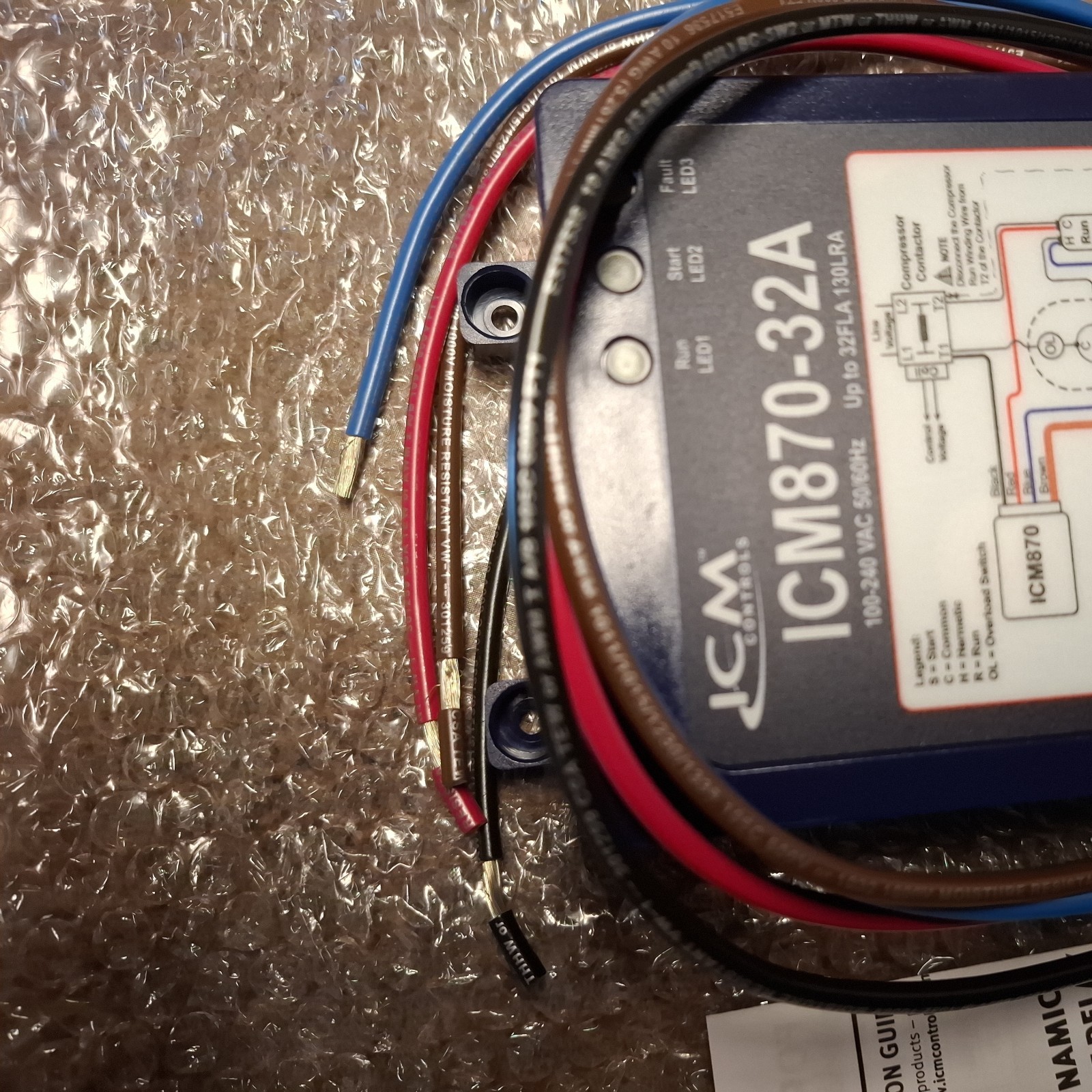 ICM Controls ICM870-32A Soft Starter w/ built-in start capacitor New – Open Box