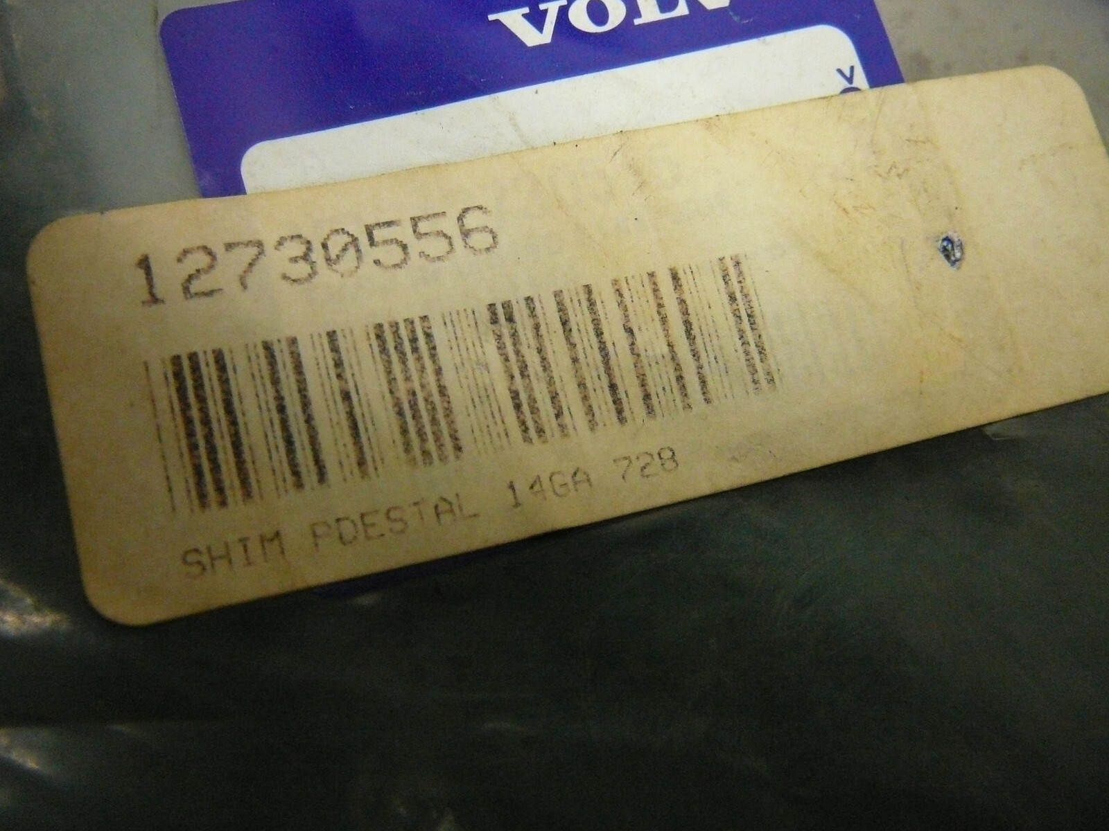 VOLVO CONSTRUCTION EQUIPMENT SHIM PEDESTAL 12730556 14GA 728 ONE PKG OF 2