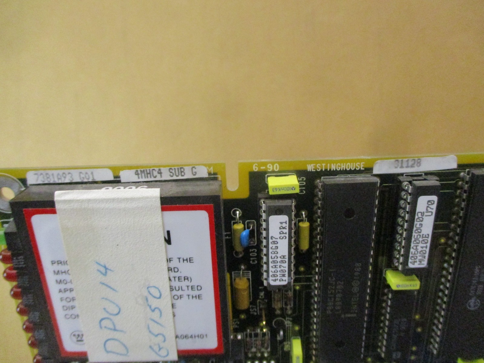 Westinghouse 7381A93 G01 4MHC4 SUB G 53200NADC