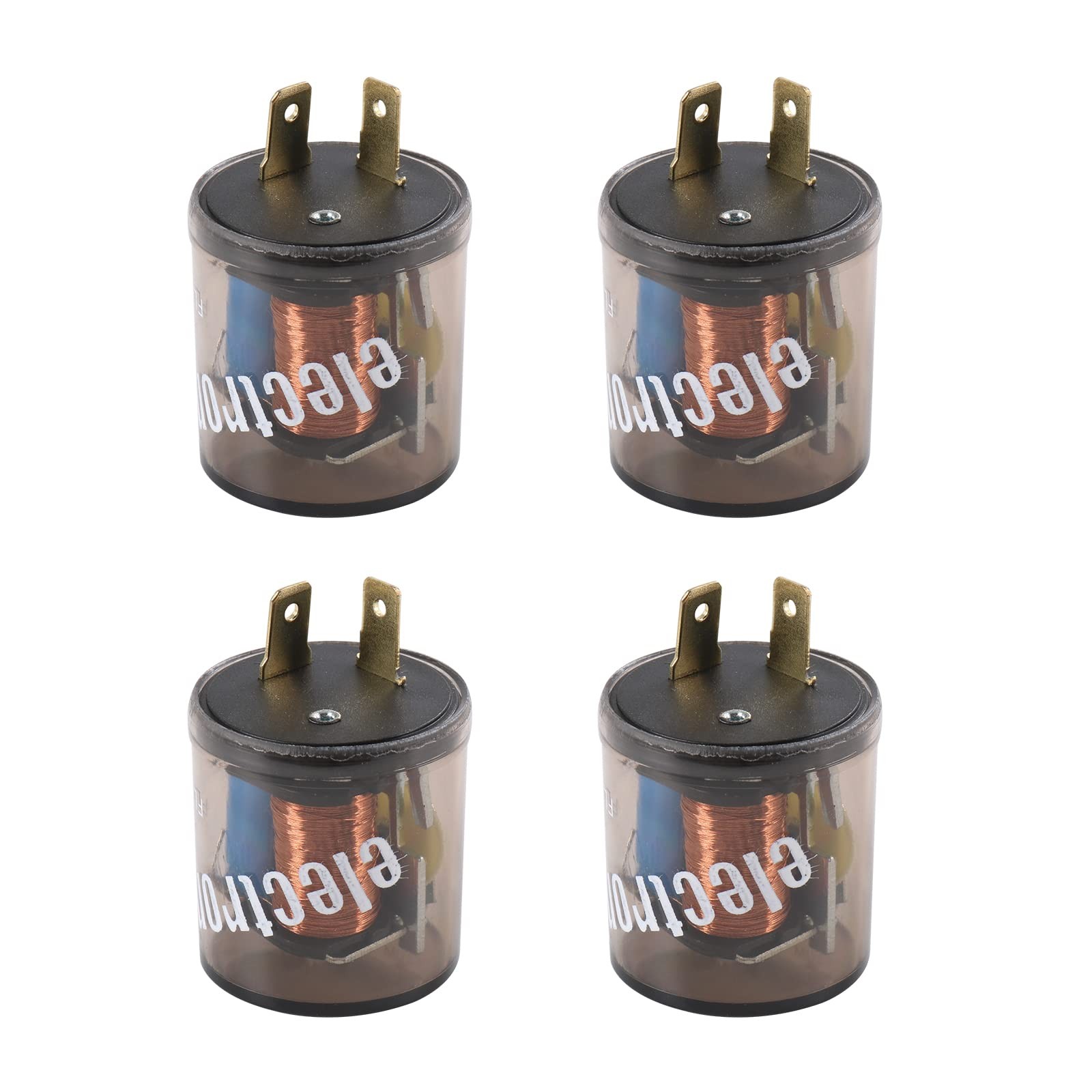 4 Pcs 2 Pin 12V Electronic Turn Signal Flasher Relay 2 Prong Flasher Relay 20…