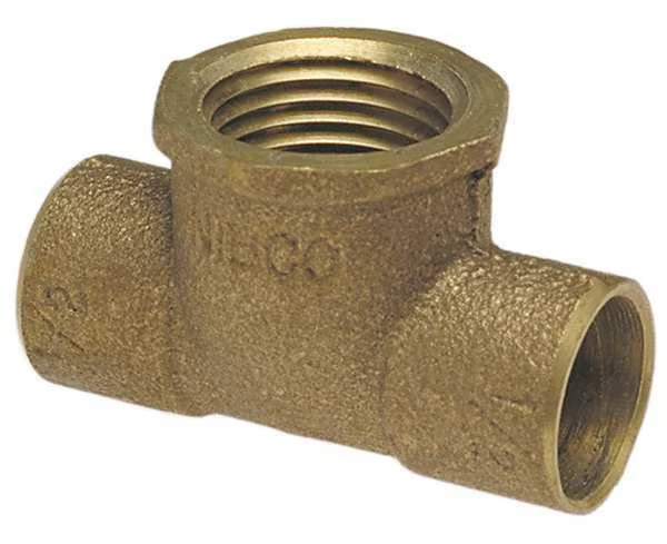 Nibco 712R-LF 11/2X11/2X3/4 Reducing Tee, Low-Lead Cast Bronze