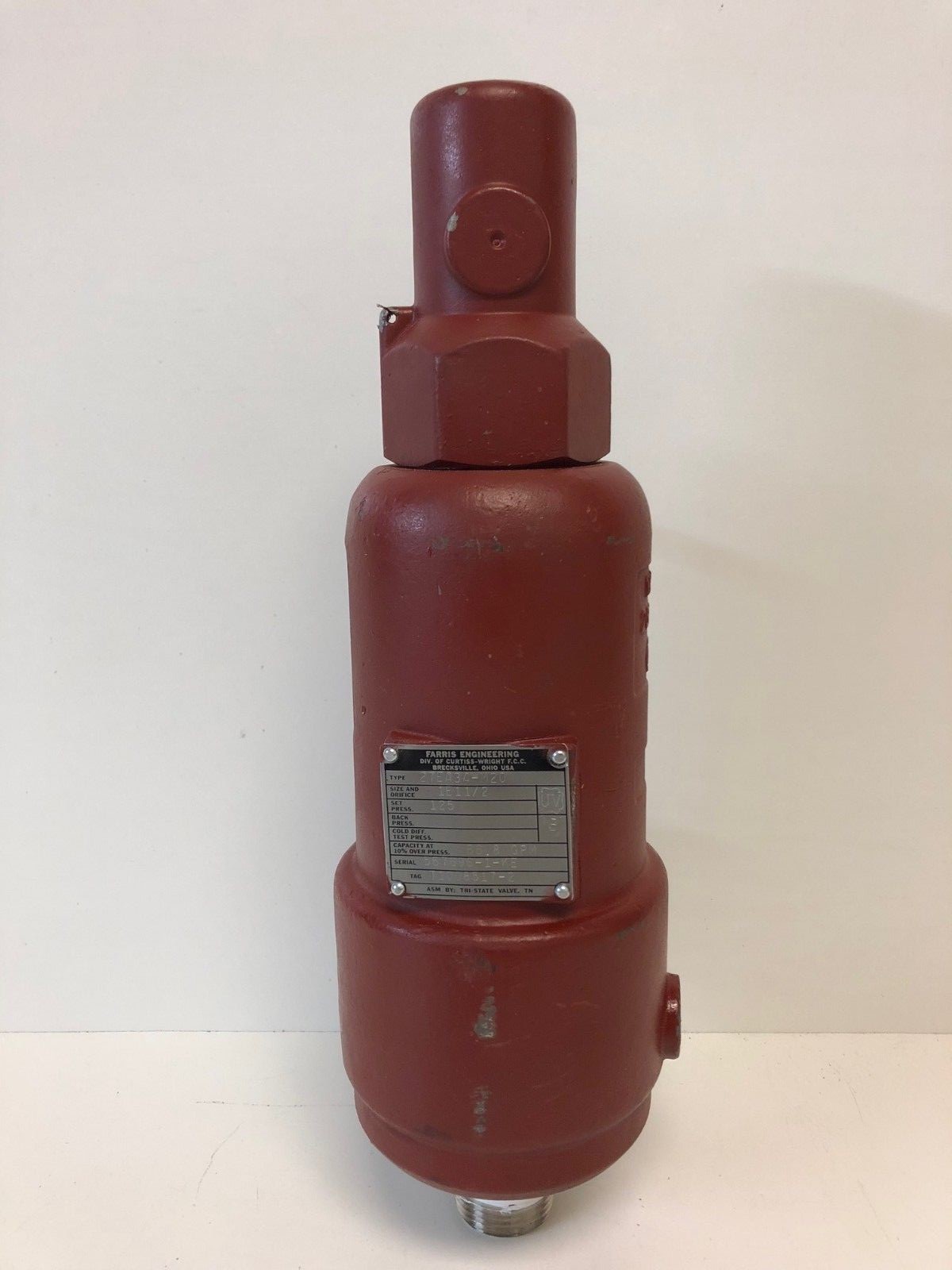 GUARANTEED! CURTISS-WRIGHT FARRIS 1″X1-1/2″ PRESSURE RELIEF VALVE 27EA34-M20