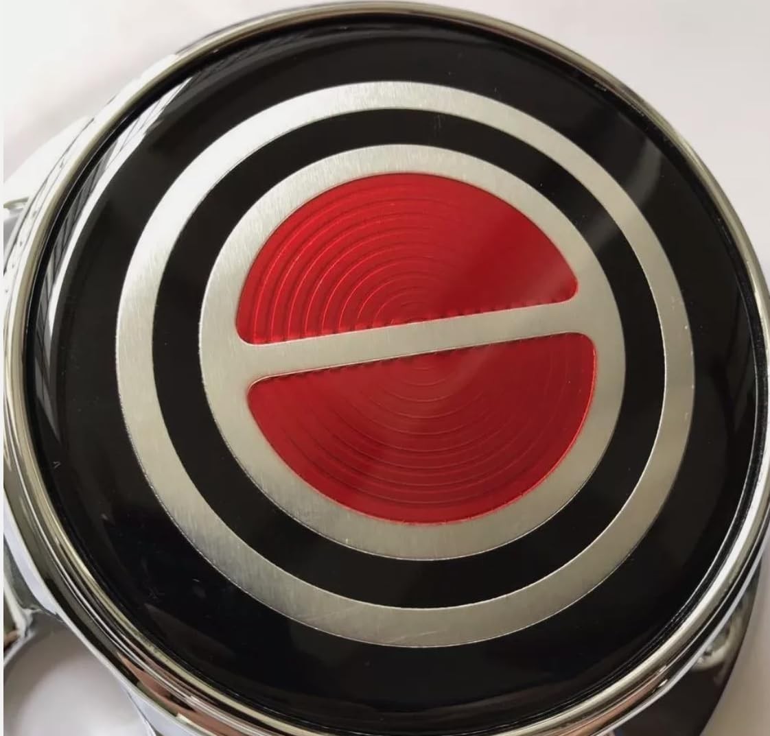 1980-1996 F150 Bronco Van Chrome Wheel Hub Center Caps RED Center 4 PCS