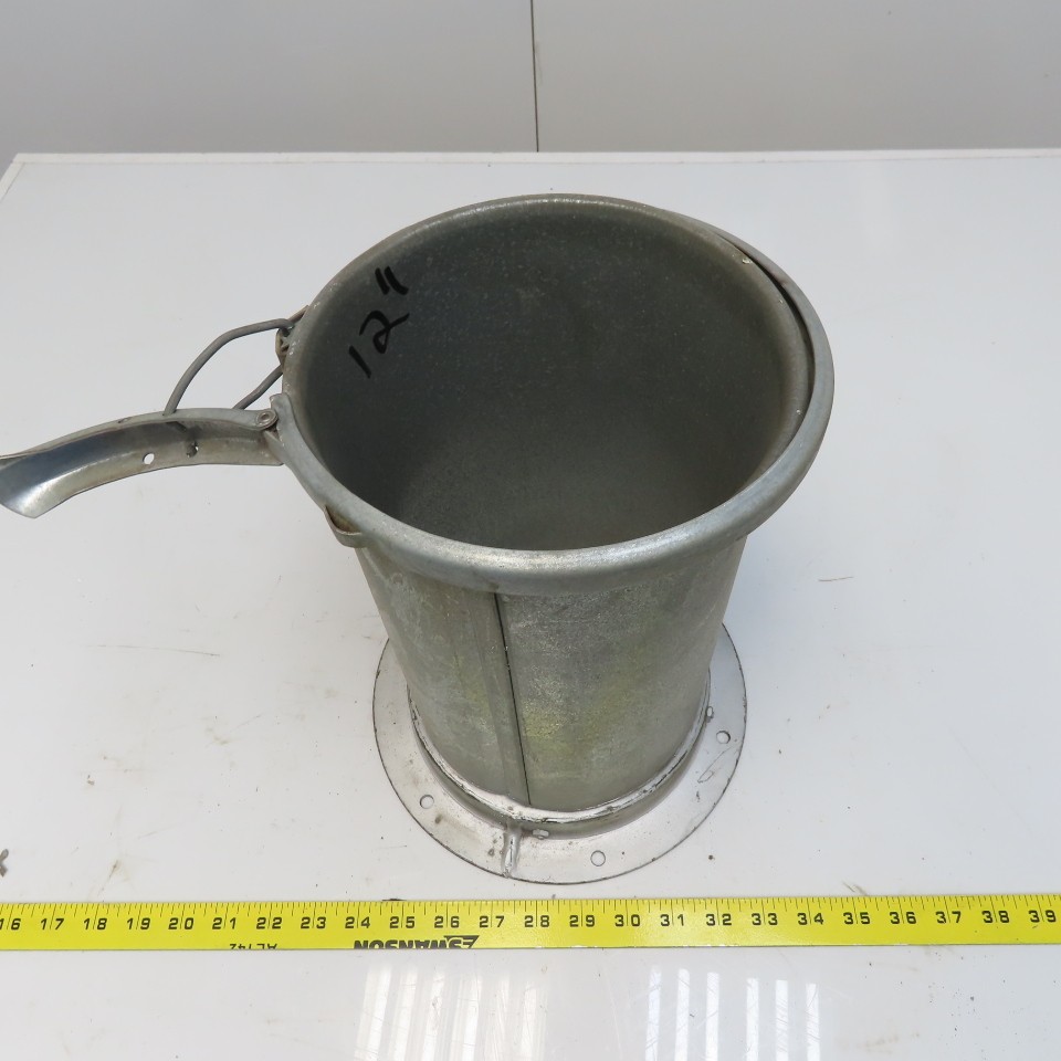 Quick-Clamp Rolled Edge Duct Nipple Flange 7″ Dia x 12″ Galvanized Steel W/Clamp