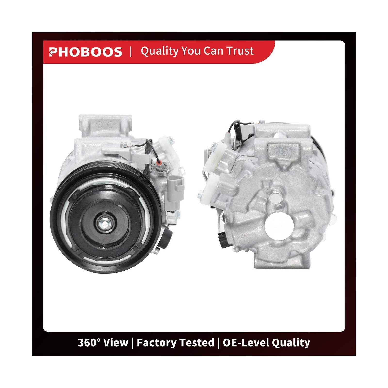 PHOBOOS A/C Compressor with Clutch Compatible with Toyota RAV4 2013-2018 L4 2…