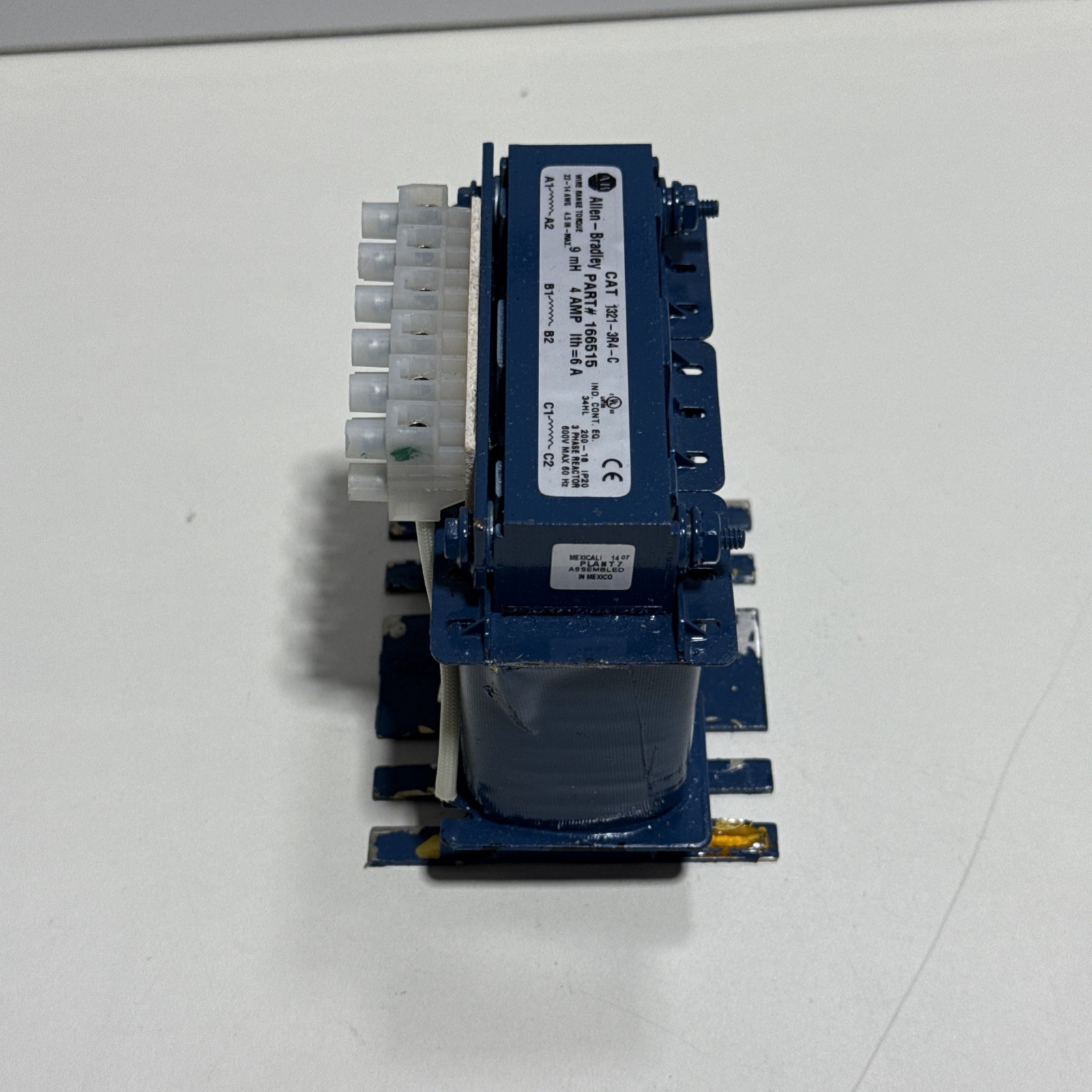 ALLEN BRADLEY 166515 POWER COMPONENT 4A LINE REACTOR 1321-3R4-C