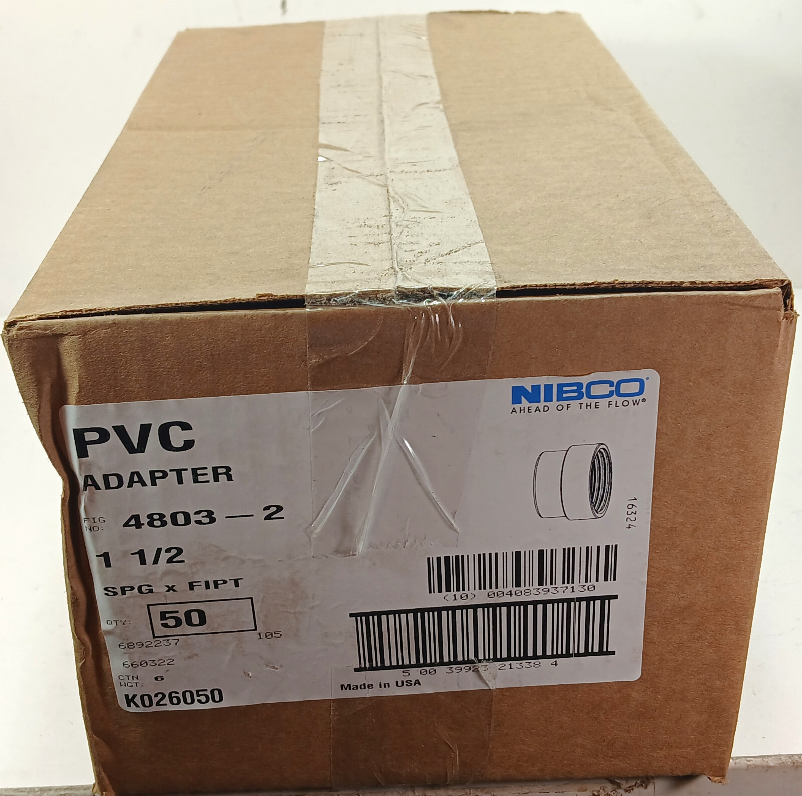 50 NEW NIBCO K026050 4803-2 1 1/2″ SPG X FIPT SPIGOT FEMALE ADAPTER NIB ***MAKE