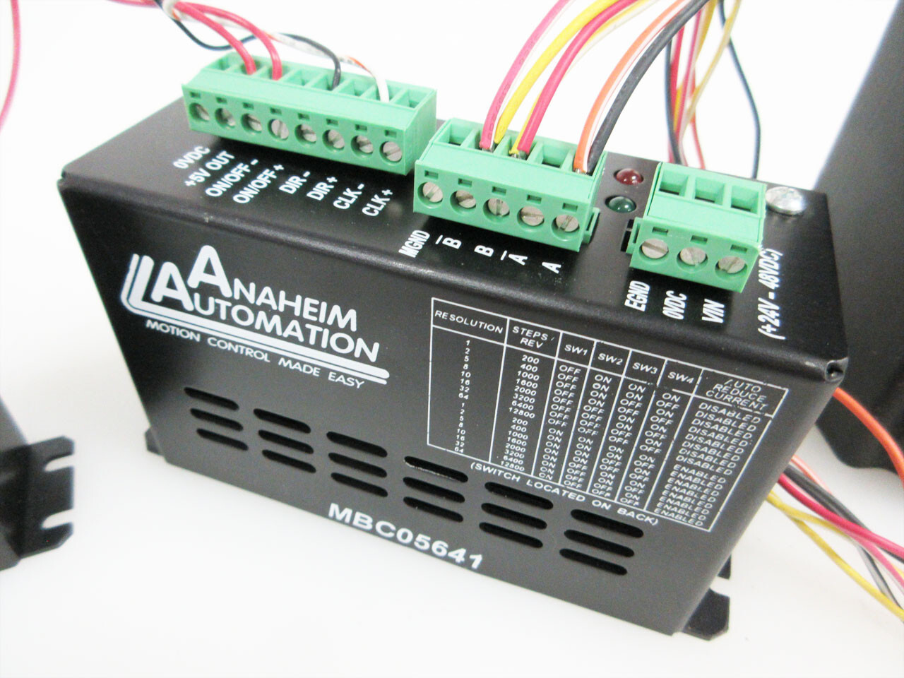ANAHEIM AUTOMATION MOTION PCL601XCE CONTROLLER DRIVER MBC05641 34Y307S-LW8 MOTOR