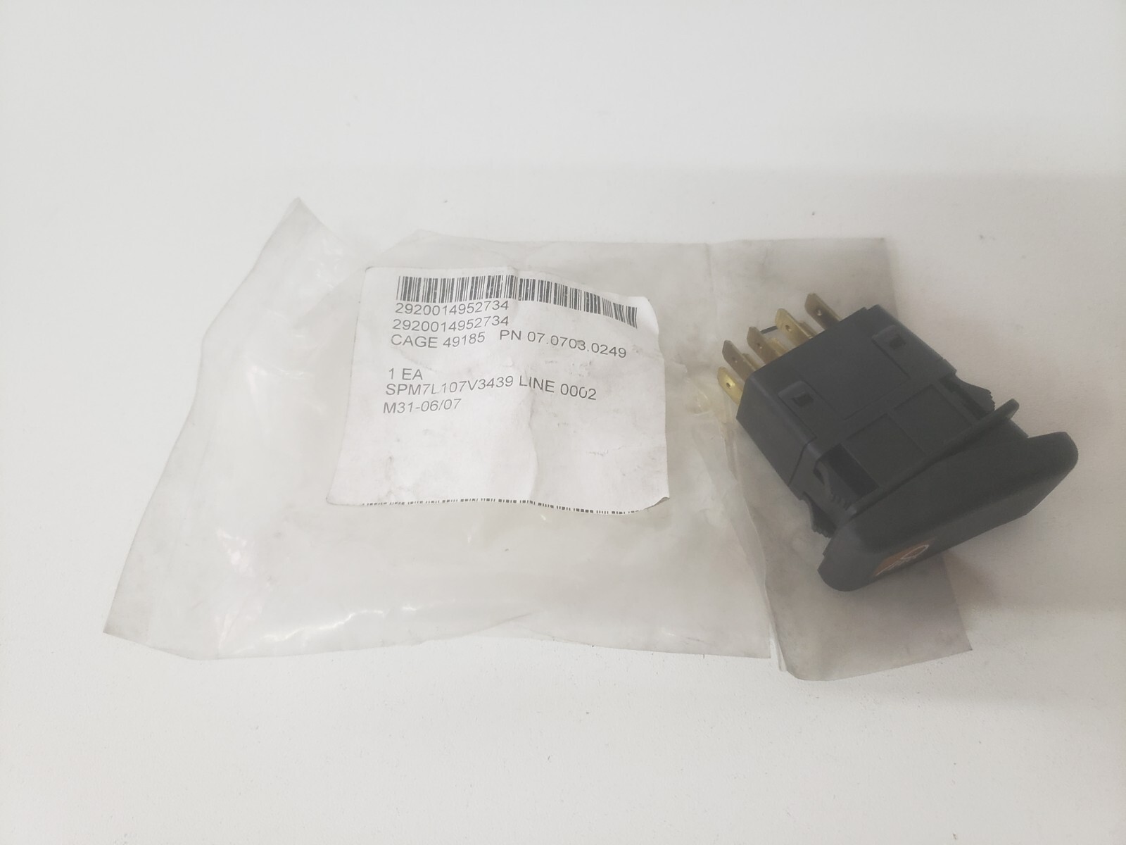 Terex Crane Front Light Work Switch 07.0703.0249 2920014952734 TX51-19M ROCKER