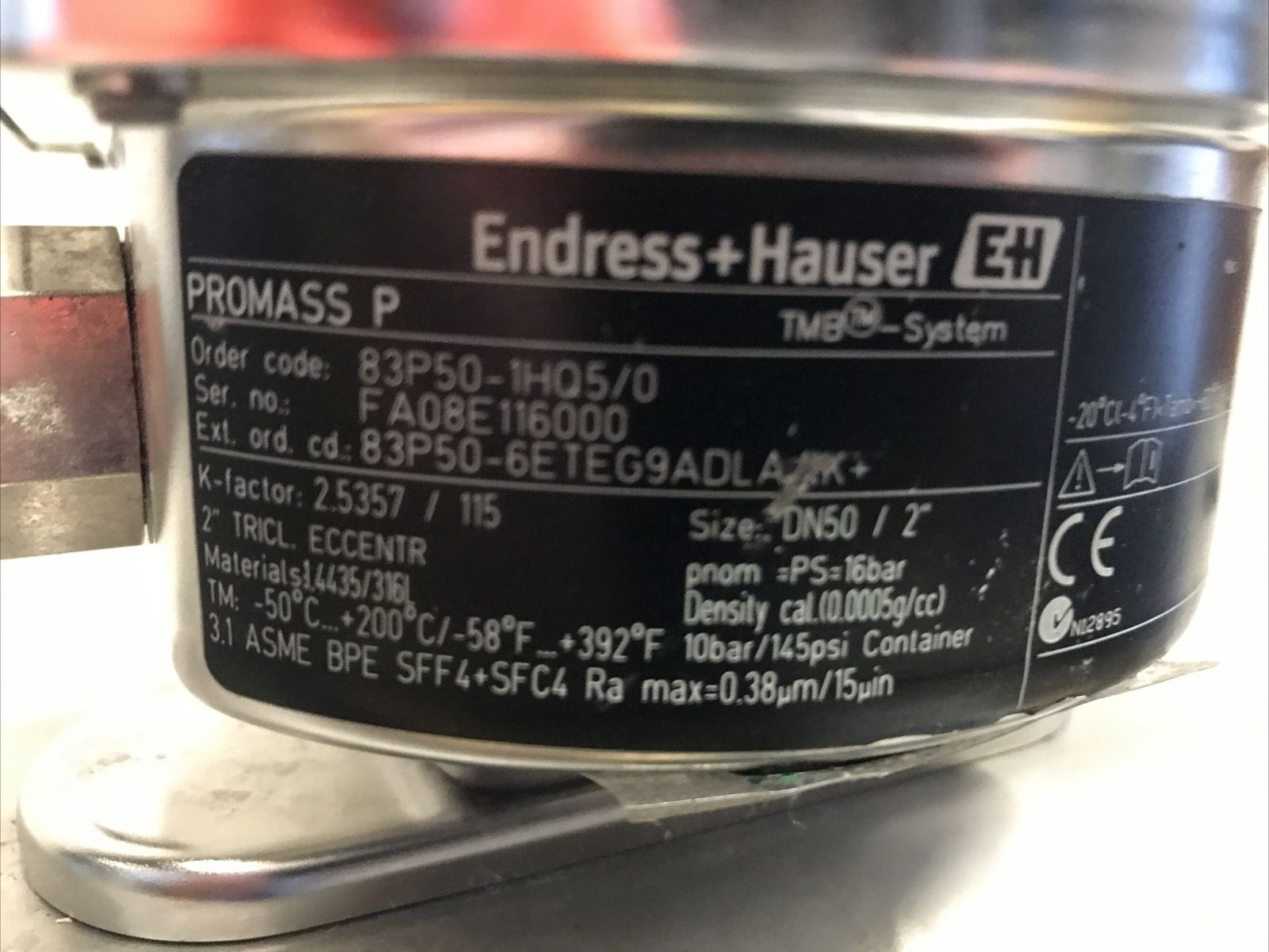Endress & Hauser Promass P 83P50 -1HQ5/0 W/ Controller