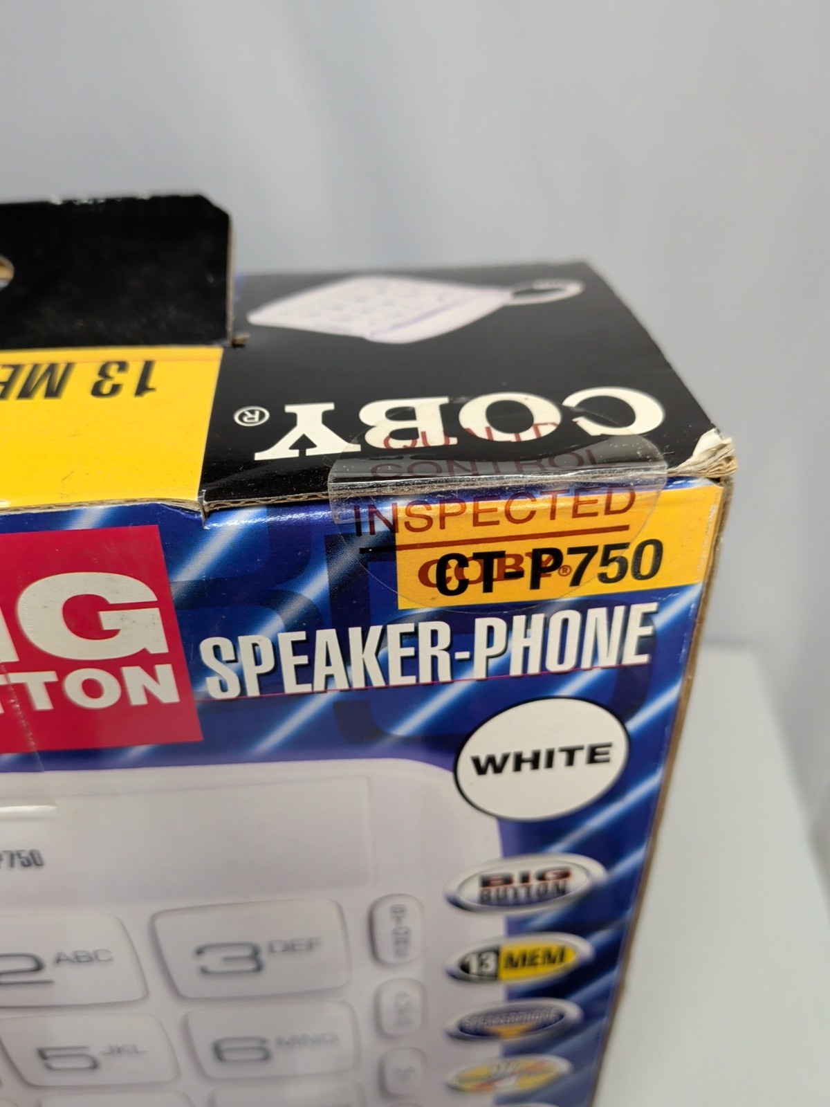 Coby CT-P750 Big Button Phone Speakerphone Brand New Old Stock S3