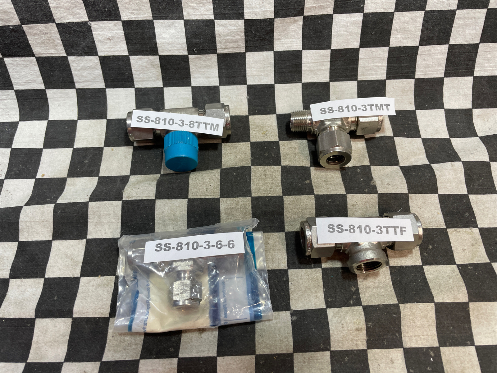 SWAGELOK SS-810-3-8TTM, SS-810-3TMT, SS-810-3TTF, SS-810-3-6-6, LOT OF 4#1326V18