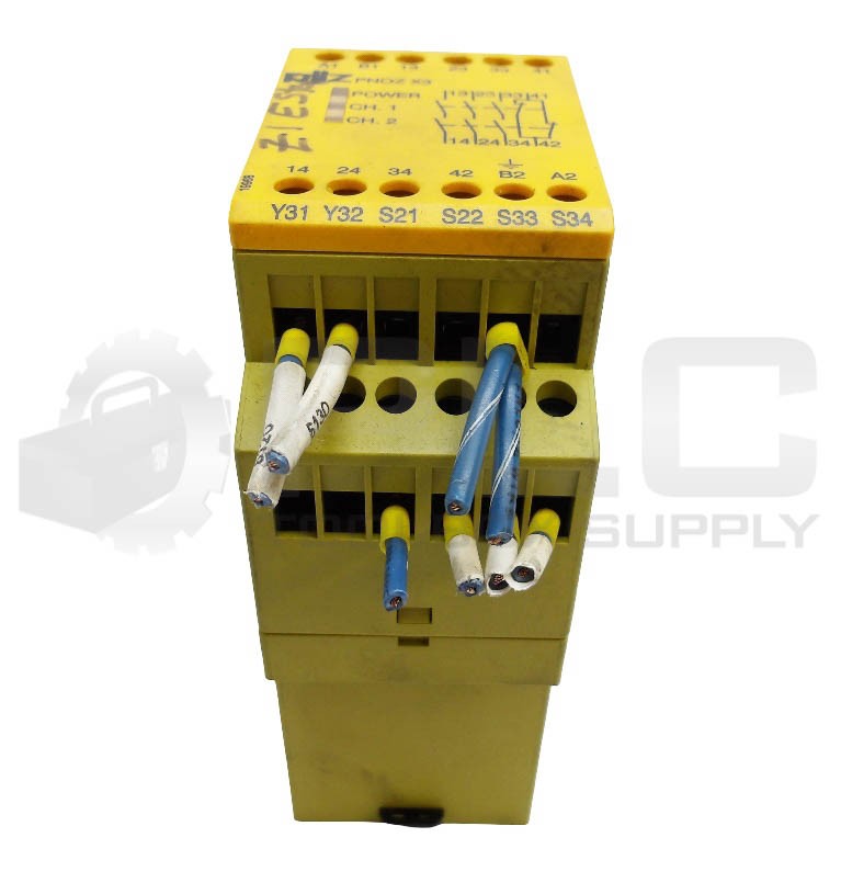 PILZ PN0Z X3 24VAC 24VDC 3N/O 1N/C 1SO SAFETY RELAY 24VDC 24VAC