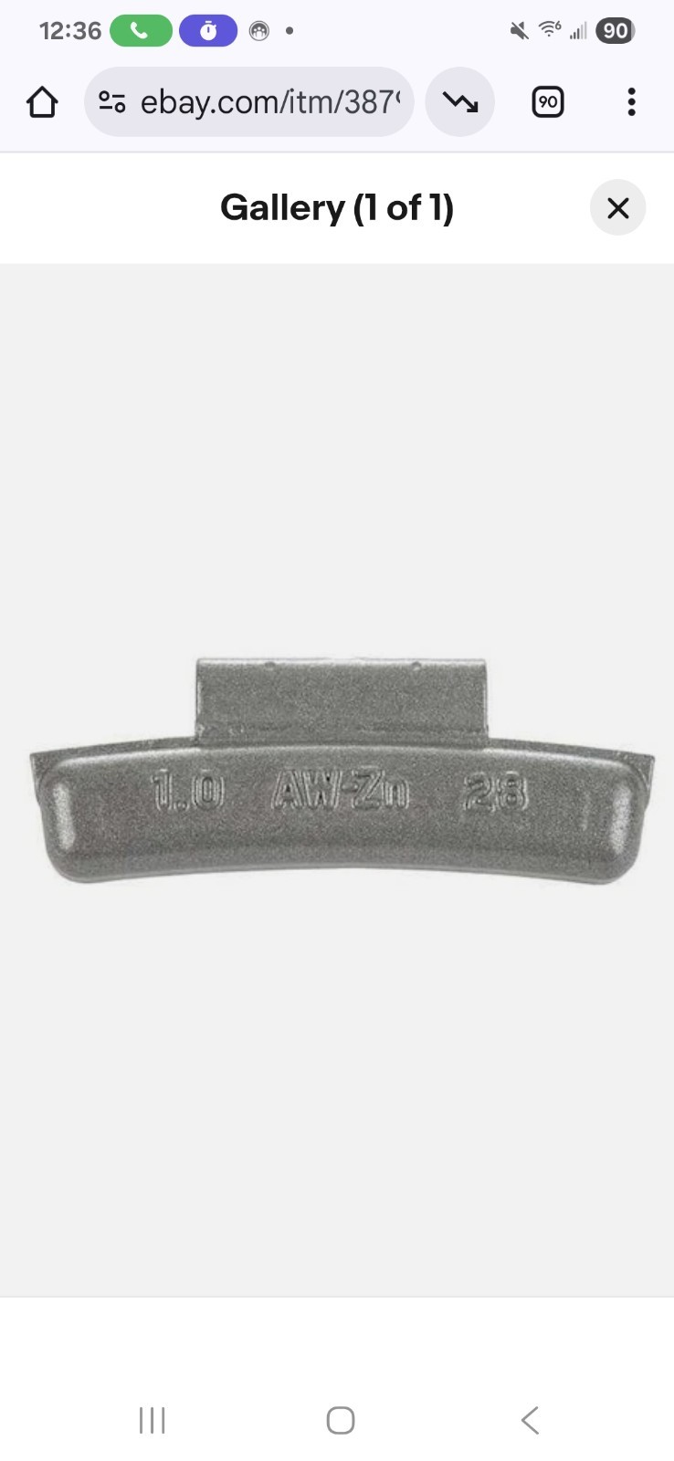 Perfect Equipment Aw050z Wheel Weight,Awz Srs,0.50 Oz.,Pk25