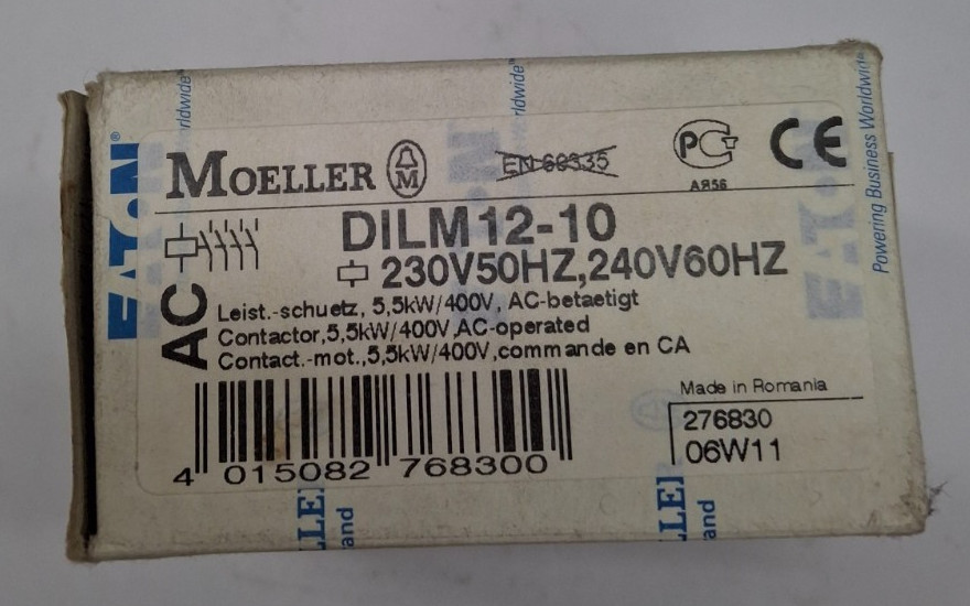 Contactor Eaton, DILM12-10 (240V/60HZ)