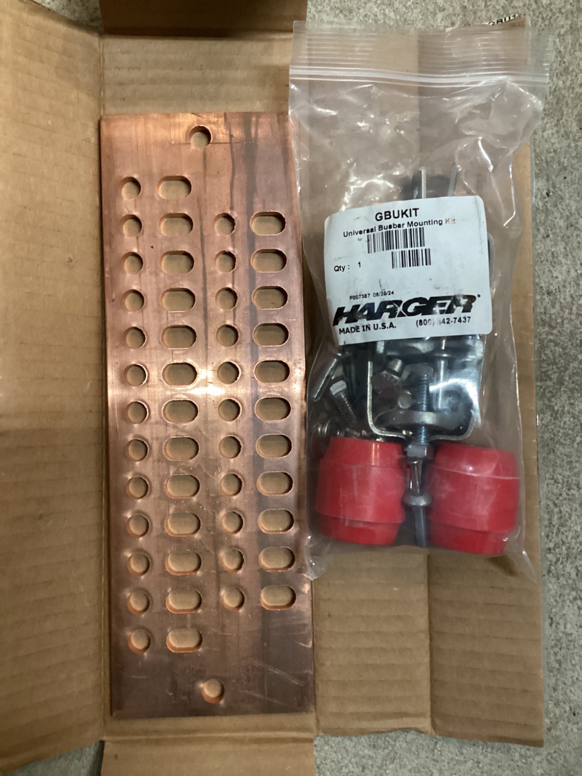 Harger GBU14412M Universal Ground Bar 1/4x4x12 Busbar Mounting Kit