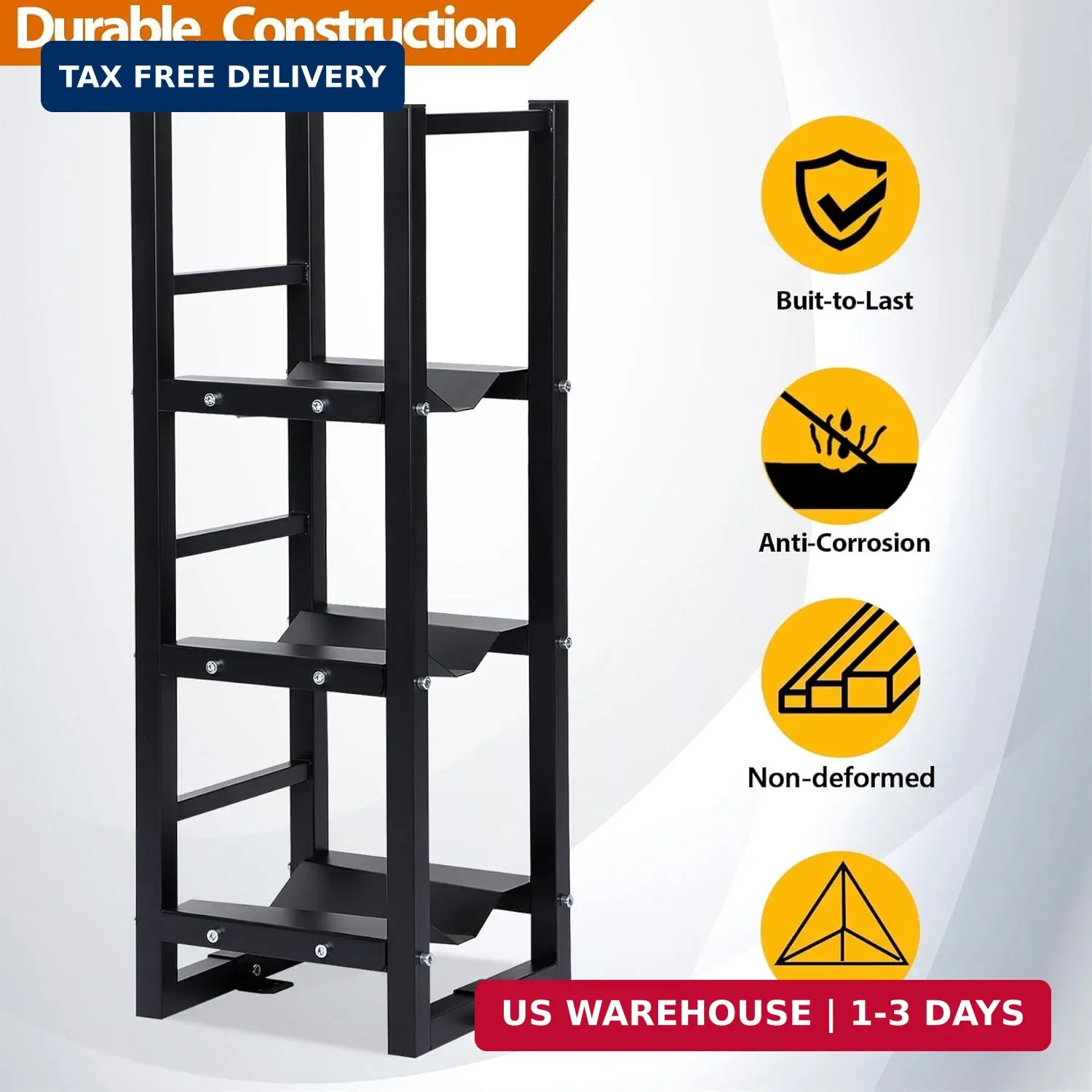 Refrigerant Tank Rack 3x30lb, Stable Refrigerant Cylinder Tank Rack, Cylinder Ra