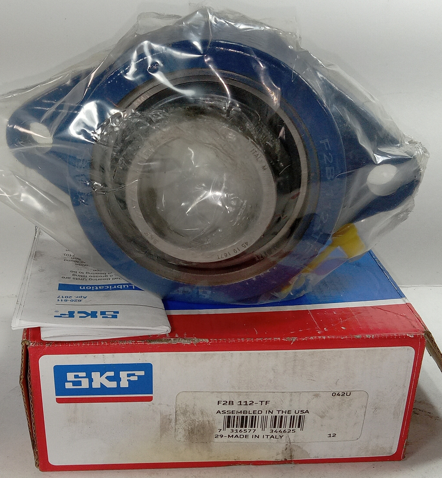 1 NEW SKF F2B112-TF 2 BOLT FLANGE PILLOW BLOCK BEARING NIB ***MAKE OFFER***