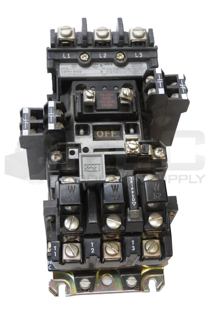 ALLEN BRADLEY 509-AOD /B W/ CB236 W/ 42185-800-01 W/ 595-AB /B W/ W52 509-A0D