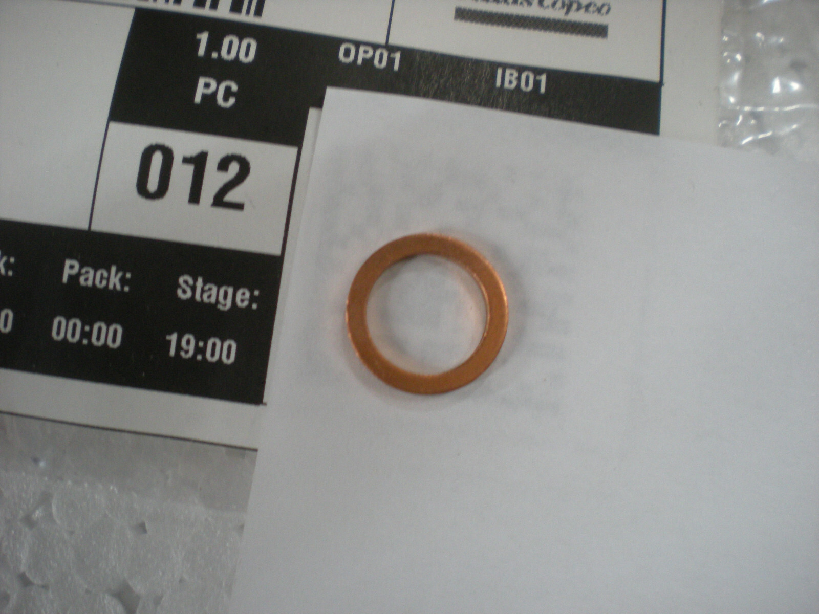 0653050076 COPPER GASKET SEAL WASHER GENUINE Atlas Copco Air Compressor