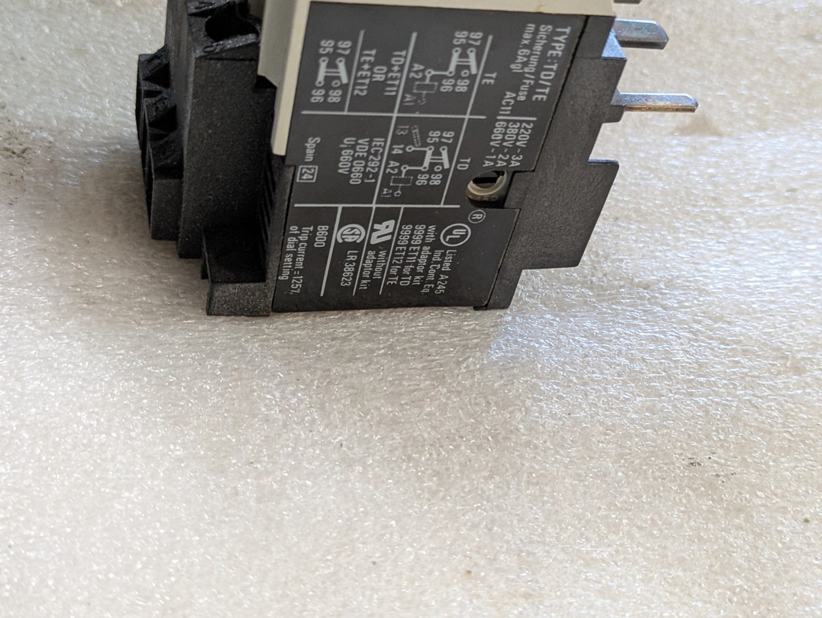 Square D 9065-TE11.5 Thermal Overload Relay 1-3A 220-660V Motor Starter OEM