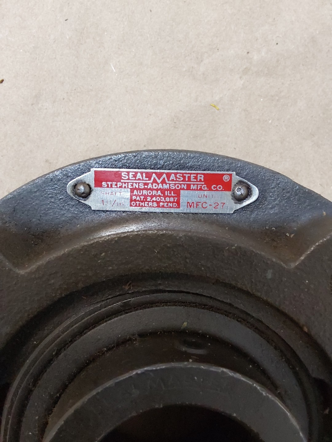 Sealmaster MFC27 1 11/16″ Bore, Flange Mount Ball Bearing Unit