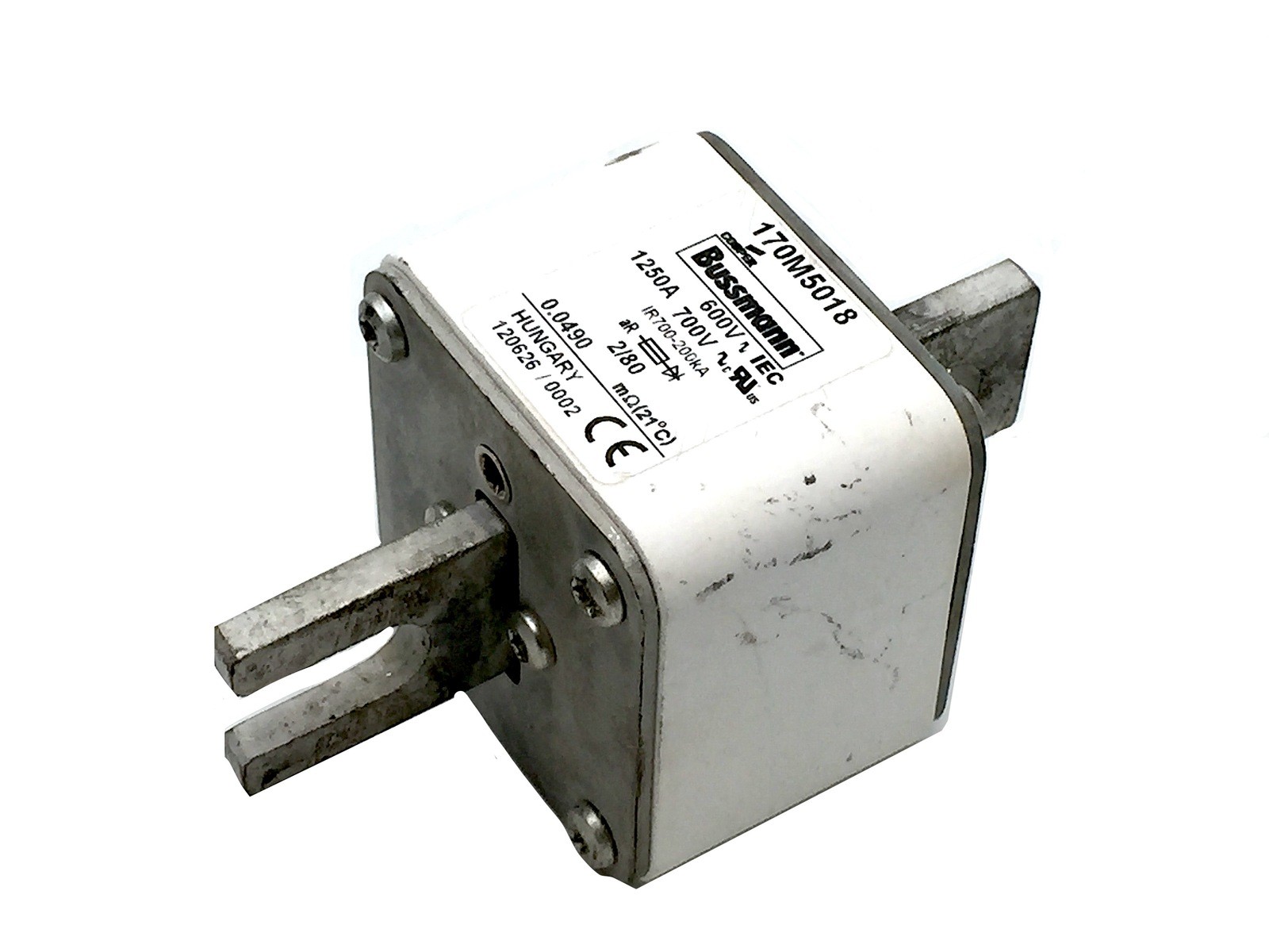 Bussmann 170M5018 Fuse 600VAC 1250A 700VAC 200kA RMS Square Body