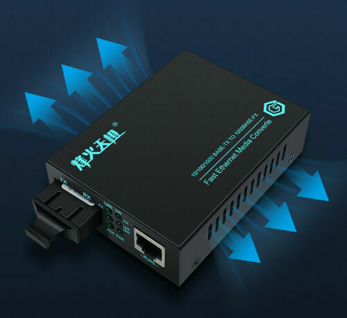1PC Fiber optic transceiver Gigabit single-mode dual-fiber transmission 40KM