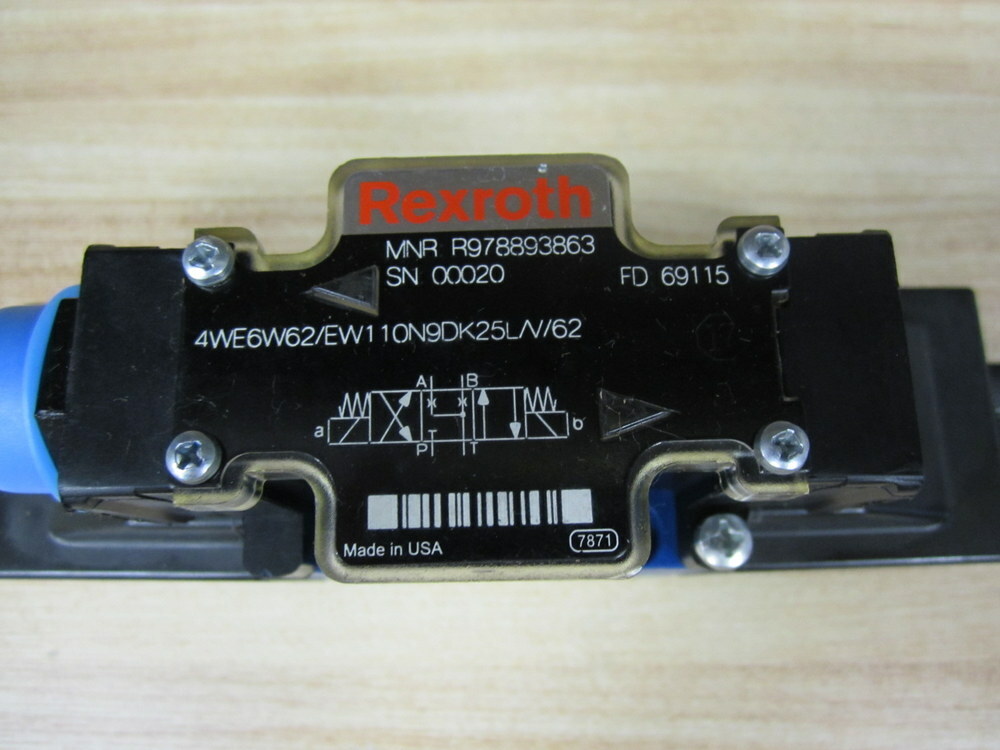 Rexroth Bosch R978893863 Valve 4WE6W62/EW110N9DK25L/V/62