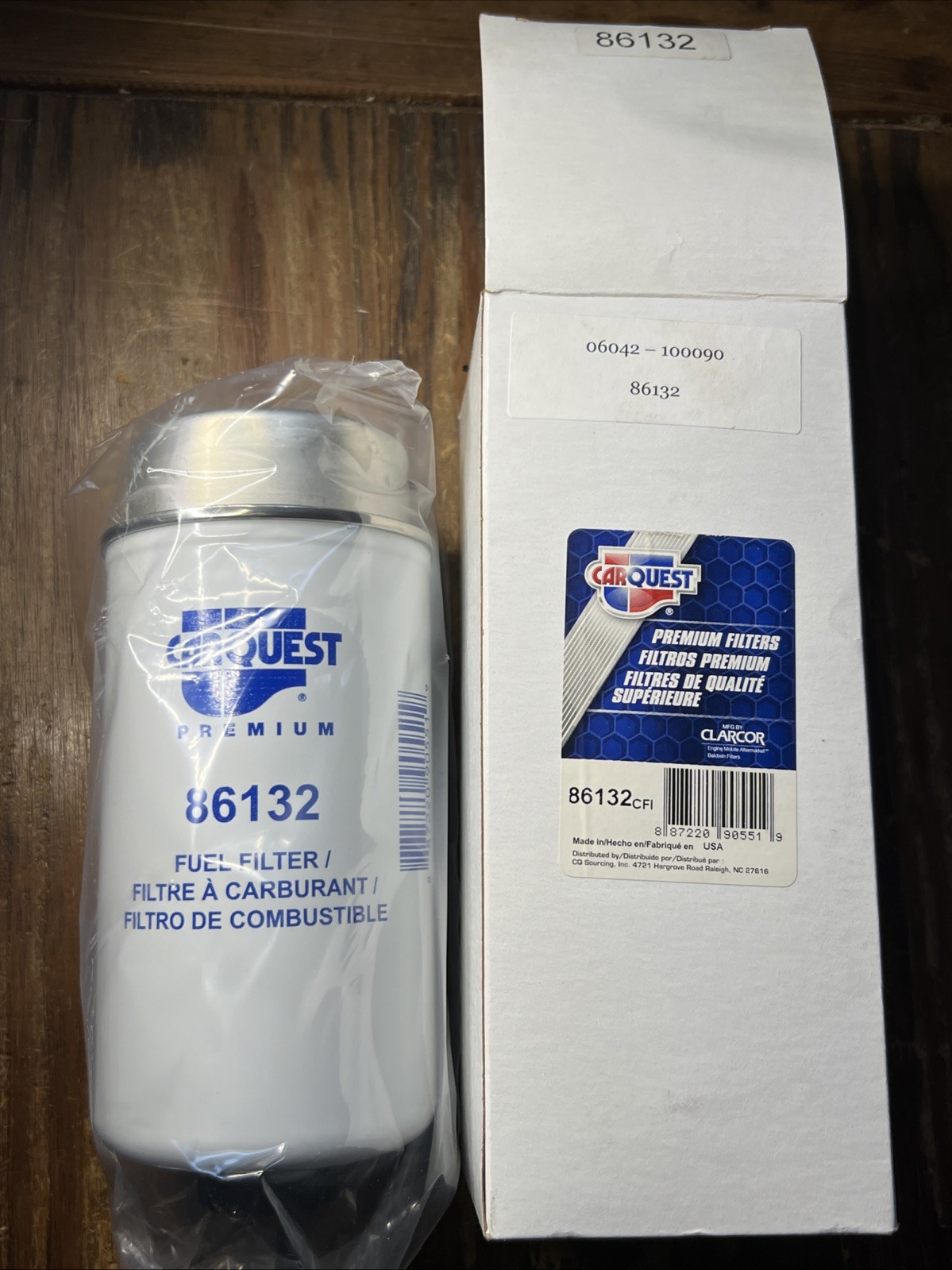 Lot Of 2 Carquest 86132 CFI Fuel Water Separator Filters, Filter