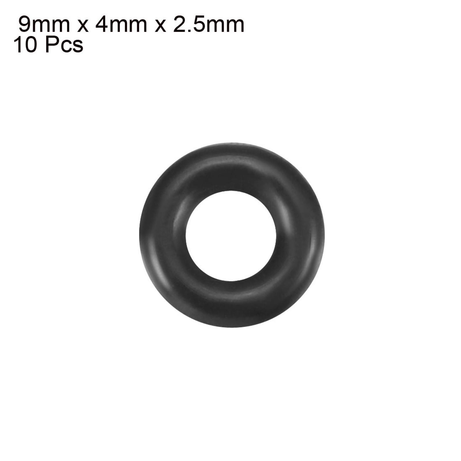 10 Pieces 9mmx2.5mm Rubber O-ring Oil Seal Sealing Ring Gaskets Black
