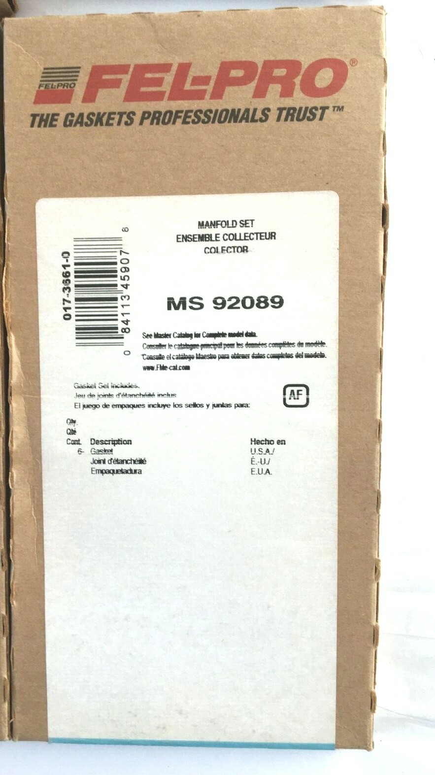 FEL-PRO Lot of 10 Exhaust Manifold Gasket Set MS 92089 New