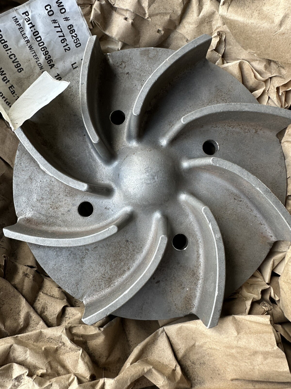 GOULDS PUMP OD06936A PUMP IMPELLER MODEL CV96 MTX 2X2-10”