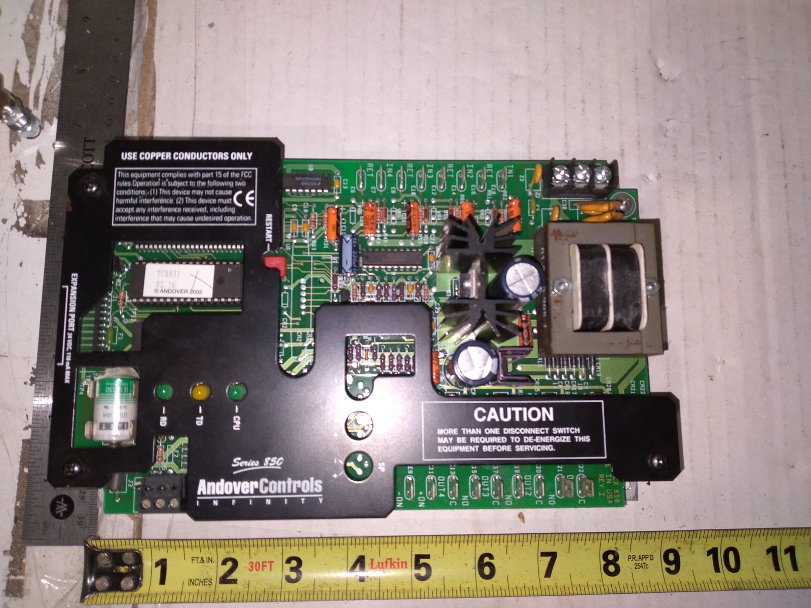 ANDOVER CONTROLS SERIES 85C YCX851 V2.16 05-1000-573 24VDC 110MA MAX