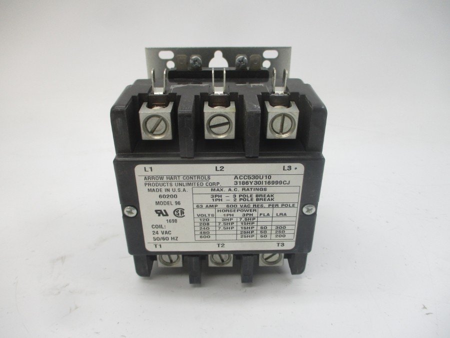 ARROW HART CONTROLS ACC530U10 3186Y30I16999CJ 24VAC 63A NSMP