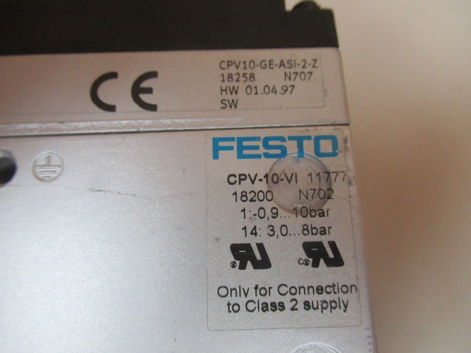 FESTO 161415 CPV-10-VI CPV10-VI-P2-M7 CPV10-GE-ASI-2-Z 18258 18200 161969 USED