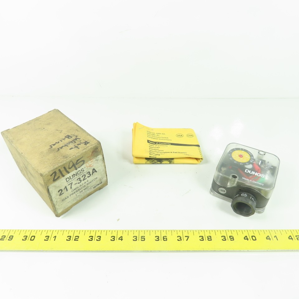 Dungs 217-323A Gas Pressure Switch 1-20″ WC 10A 120VAC