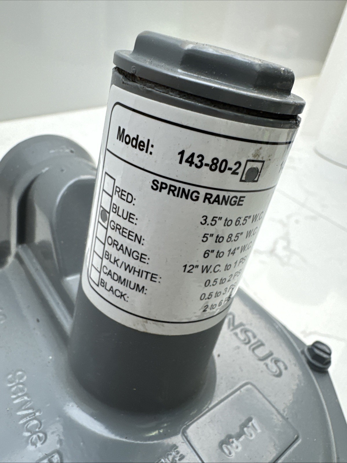 SENSUS 143-80-2HP 1.25” NPT 1 1/4” 6-14” WC 1/2” Seat Brand New