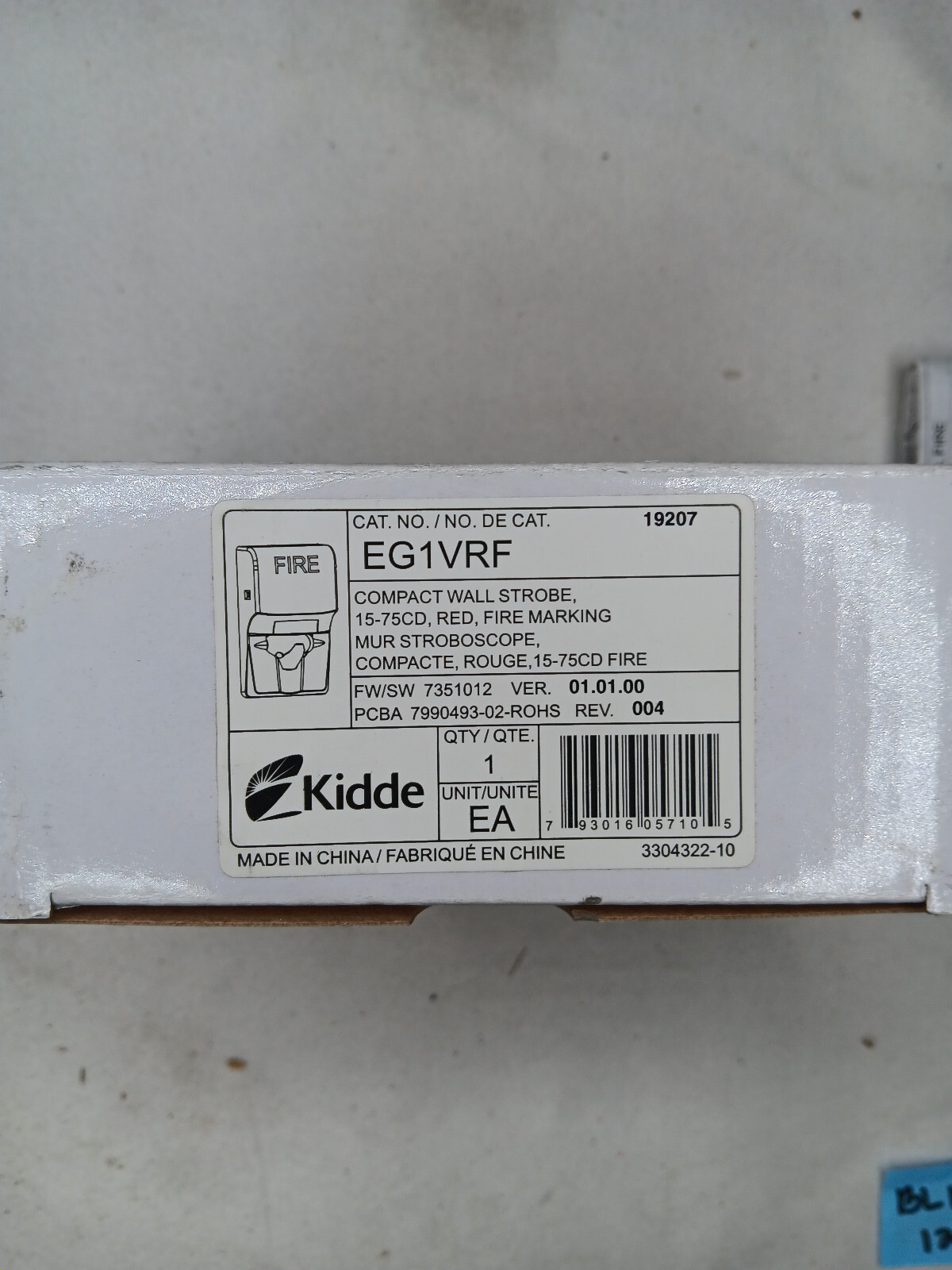 Kidde EG1VRF Compact Wall Strobe