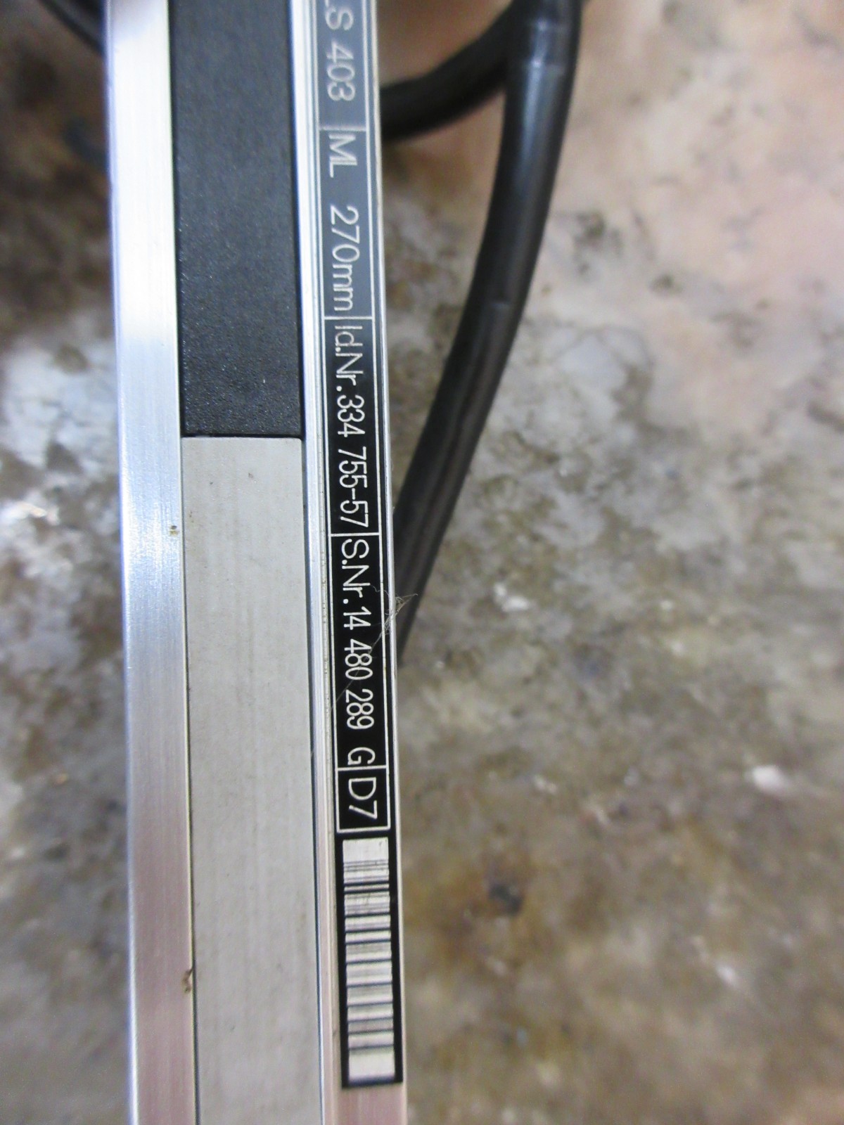 HEIDENHAIN LS403 ML 270MM ID NR 334 755-57 LINEAR SCALE GLASS ENCODER EACH 1