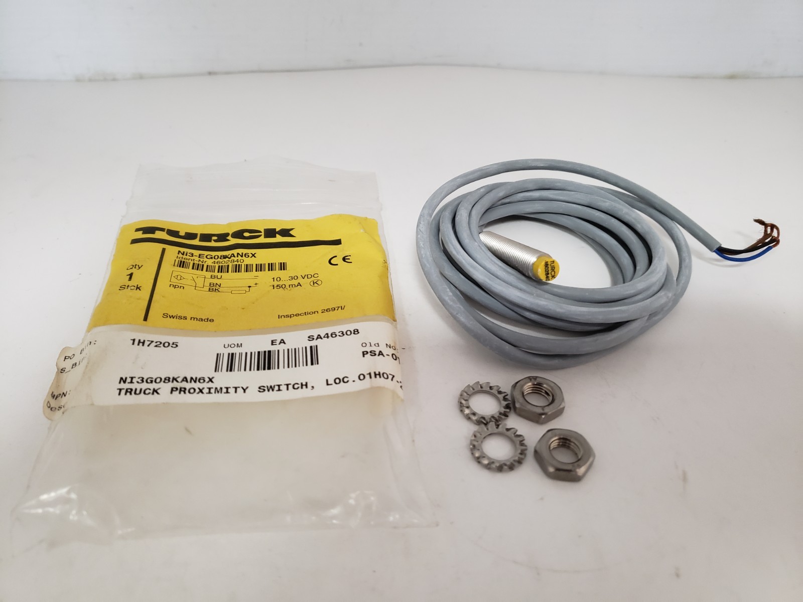 TURCK NI3-EG08K-AP6X INDUCTIVE PROXIMITY SENSOR NPN 10-30 VDC NIB