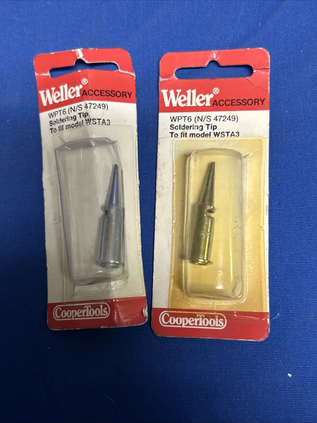 Lot of 2 New Genuine Weller Soldering tips WPTS (N/S 47249) fits model WSTA3