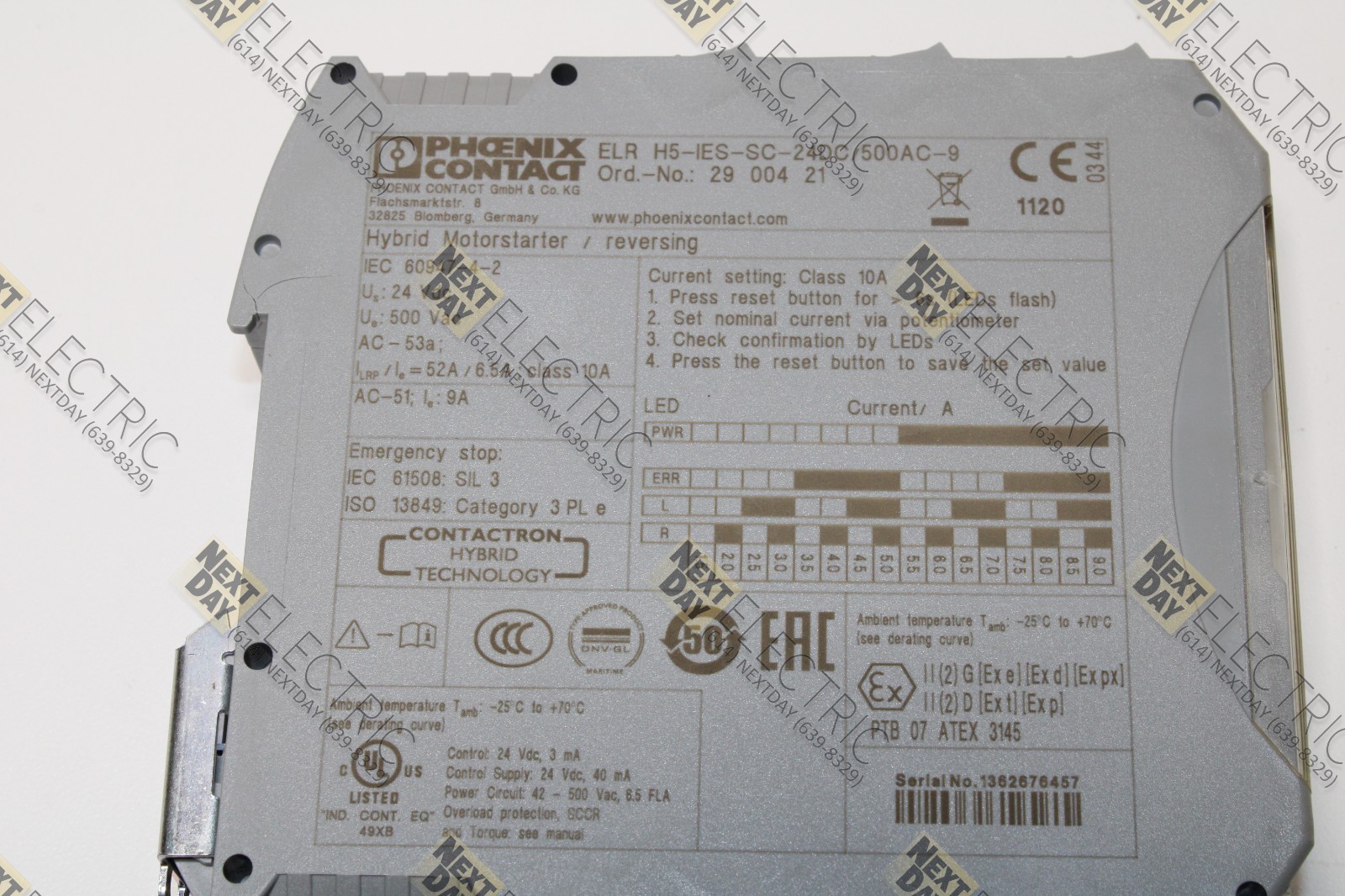 Phoenix Contact, ELR H5-IES-SC-24DC/500AC-9, 29 004 21, Hybrid Motorstarter OEM