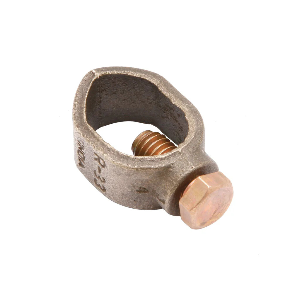 Burndy GRL4 Copper Alloy Ground Rod Clamp, 2-10 AWG, 1/2″ Rod Size