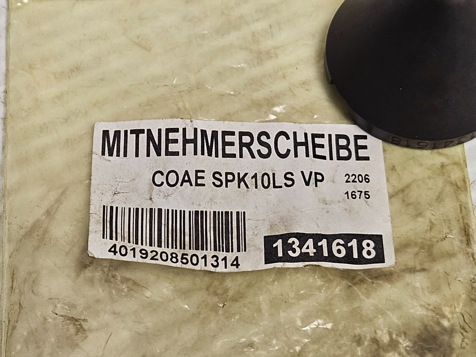 ROHM MITNEHMERSCHEIBE DRIVE CONE FACE DRIVER DISC 1341618 COAE SPK10LS VP 10LS