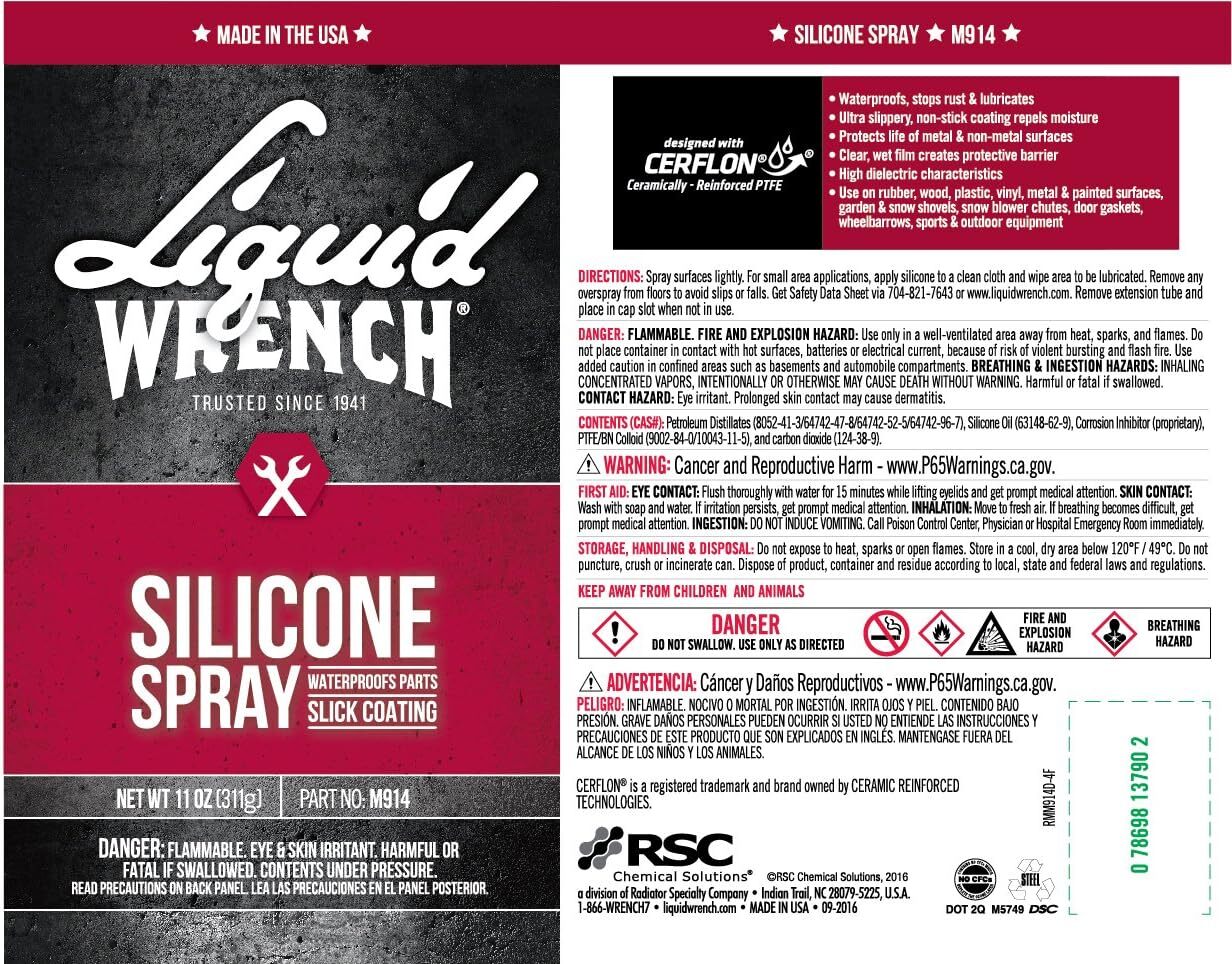 Liquid Wrench M914 Silicone Spray 11 oz