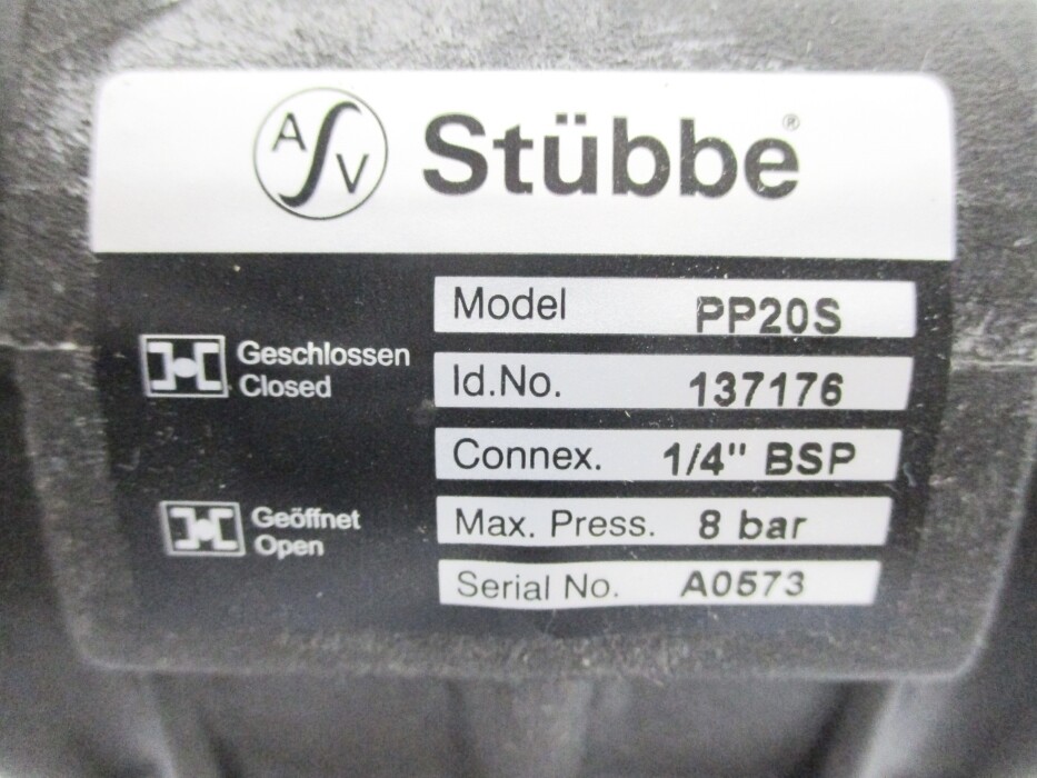 STUBBE PP20S 137176 W/ K210-NC 1283229560 NSNP