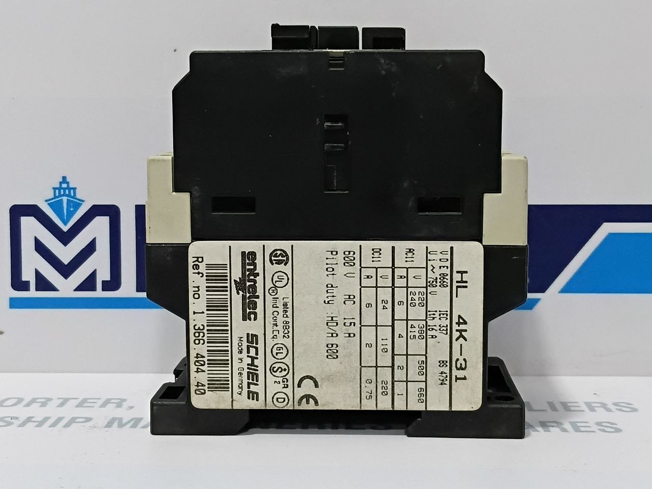 Entrelec Schiele HL4K-31 Contactor Block HL 4K-31